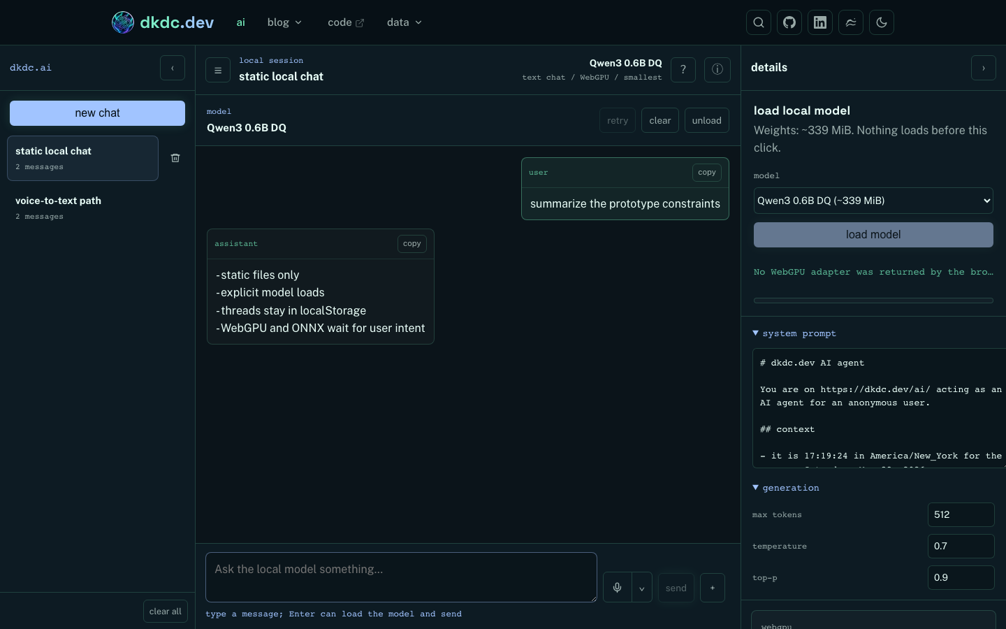 /ai app screenshot selected when the current site theme is aurora